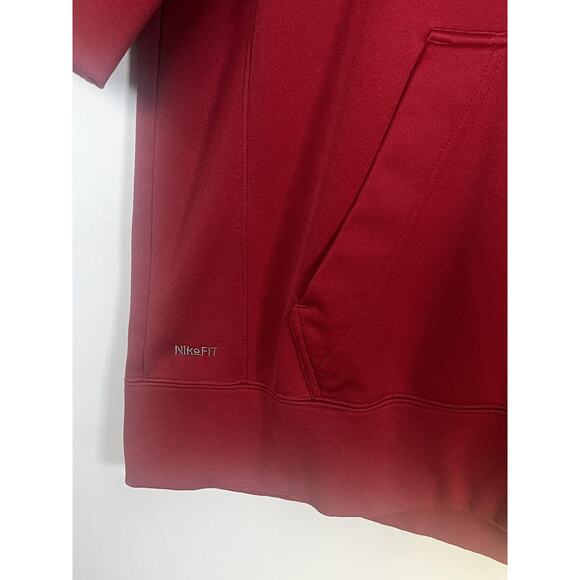 USC Trojans Hoodie Mens XL Red NCAA Football Short Sleeve Nike Therma Fit Flaw - Picture 4 of 13
